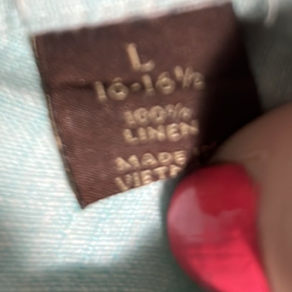 Tasso Elba Island Mens Cross-Dyed Linen Button Up Shirt Size Large - Picture 6 of 6